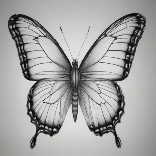 outline drawing of a butterfly