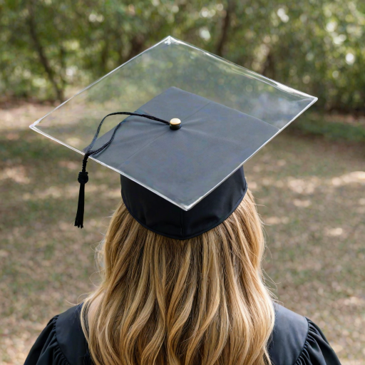 transparent graduation cap
