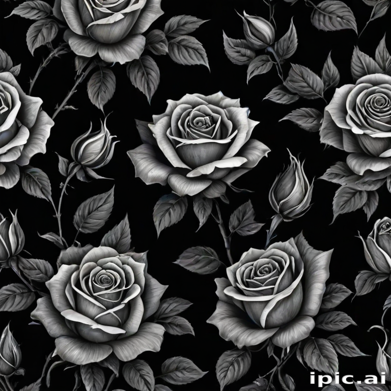 rose wallpaper black