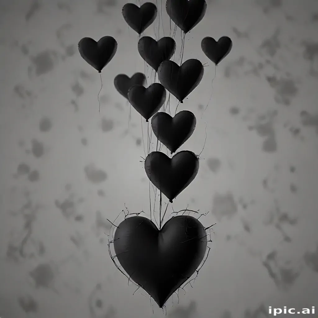 black heart transparent