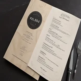 menu mock up