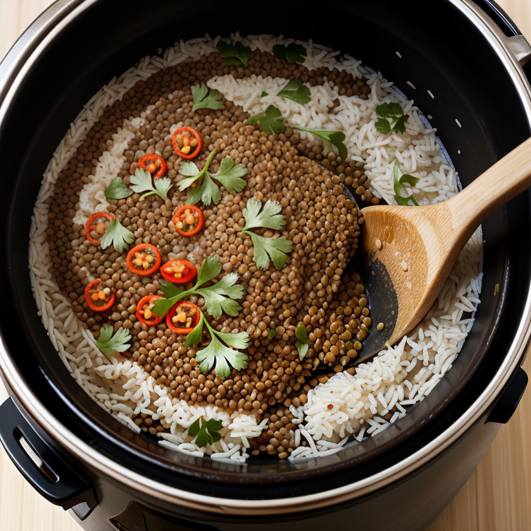 cook lentils in a rice cooker