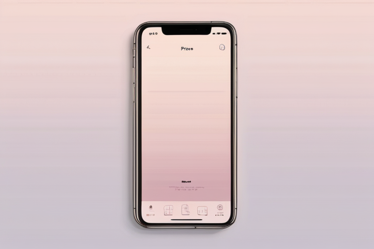 Elegant Smartphone Displaying a Minimalist Interface with Soft Gradient ...