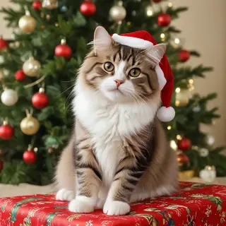 christmas images cats