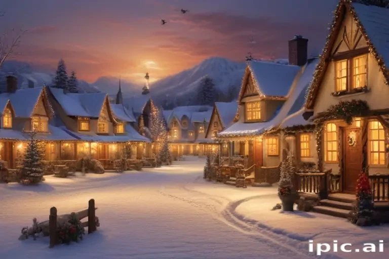 christmas village wallpaper