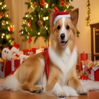christmas dogs wallpaper
