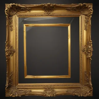 gold frame transparent