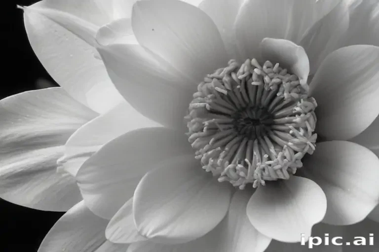 black and white flower