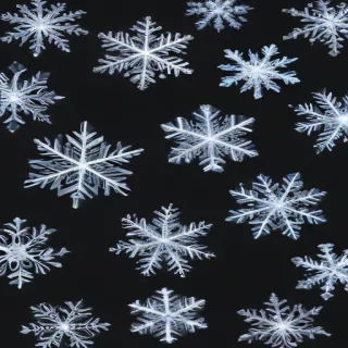 transparent snowflakes