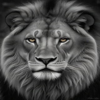 lion black and white pictures