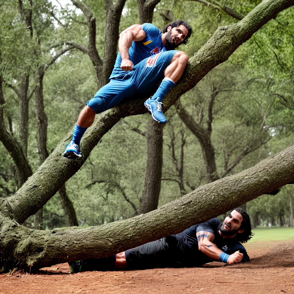 Wwe Wrestler Seth Rollins Trapped Under A Fallen Tree