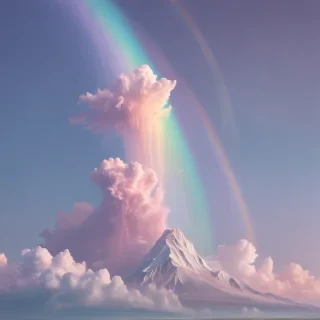 pastel coloured rainbow