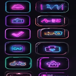 neon app icons