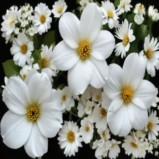 white flowers png transparent