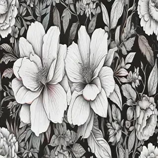 floral line art