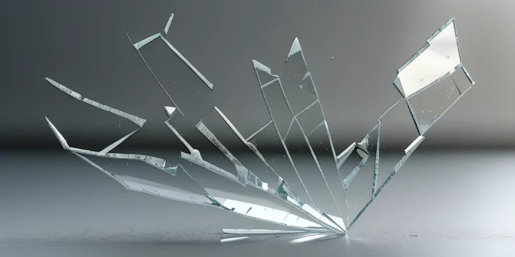broken glass transparent