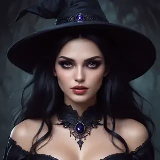 beautiful dark witch fantasy art