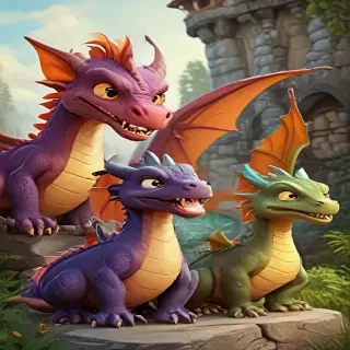 cartoon dragons