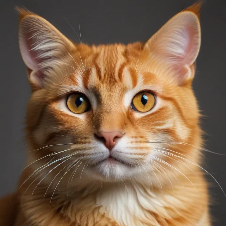 A Majestic Orange Maine Coon Cat with Striking Yellow Eyes Poses ...