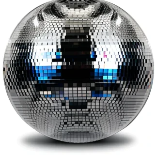 transparent disco ball