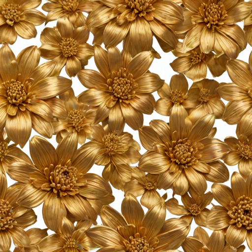 gold flowers png