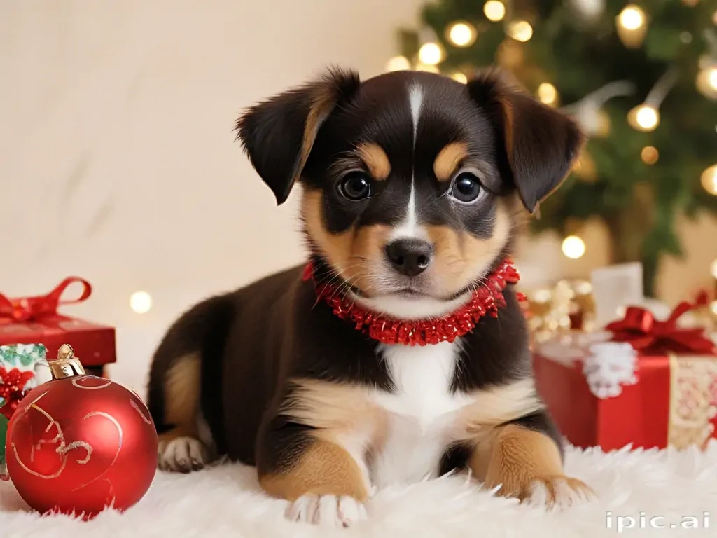 puppy christmas dog wallpaper