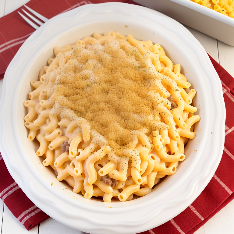 macaroni and cheese with ground beef