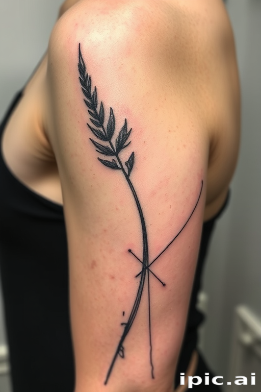 Sketch-style tattoo named "Artistic Impression" mimicking the appearance of a pencil or charcoal drawing with loose lines, shading, and a raw, unfinished quality, suitable for any body part