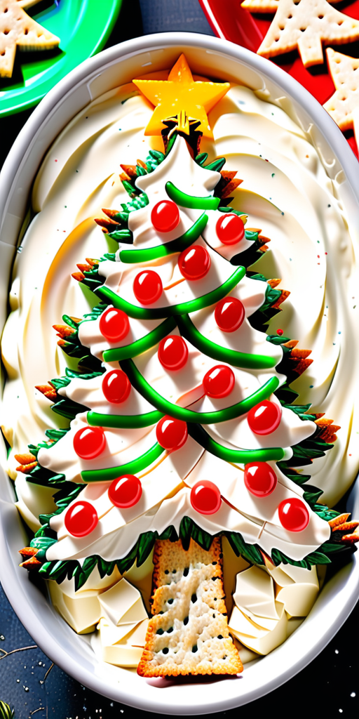 christmas tree dip with cream cheese
