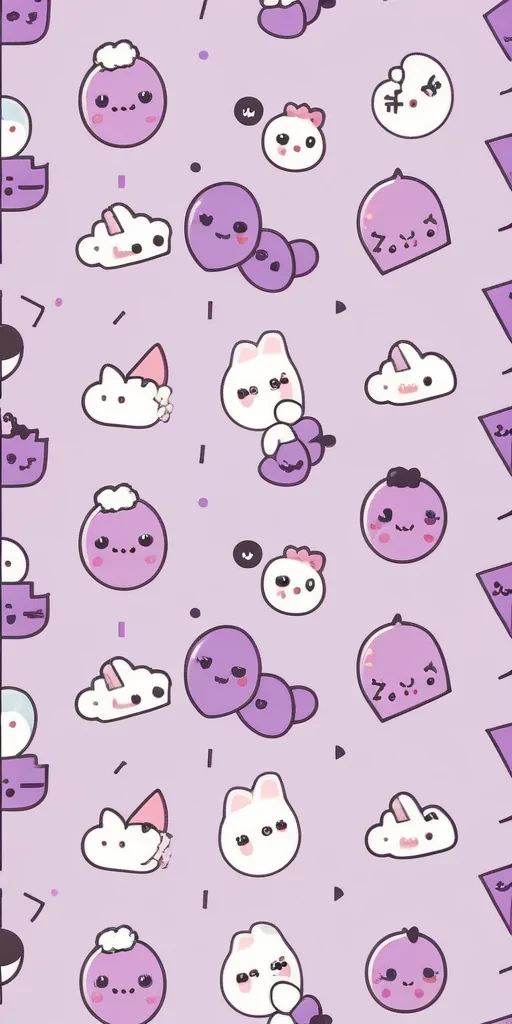 kawaii purple wallpaper