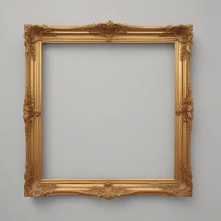 rectangle golden frame png