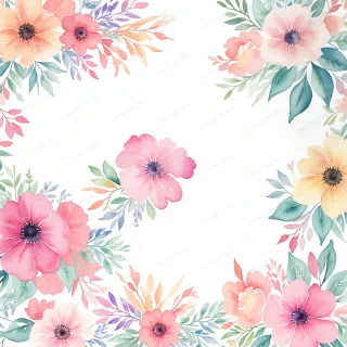 watercolor floral background