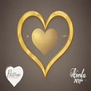 gold heart clipart