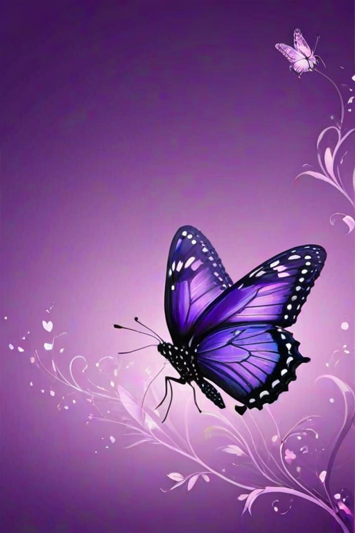 purple wallpapers butterfly
