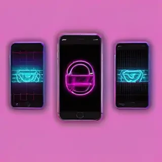lock screen neon wallpaper iphone
