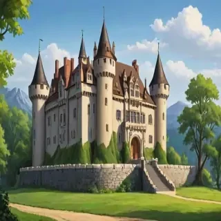 castle in cartoon