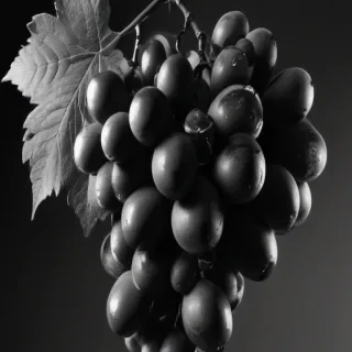 grapes clipart black and white