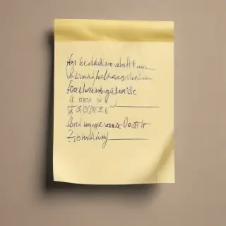 sticky note with transparent background