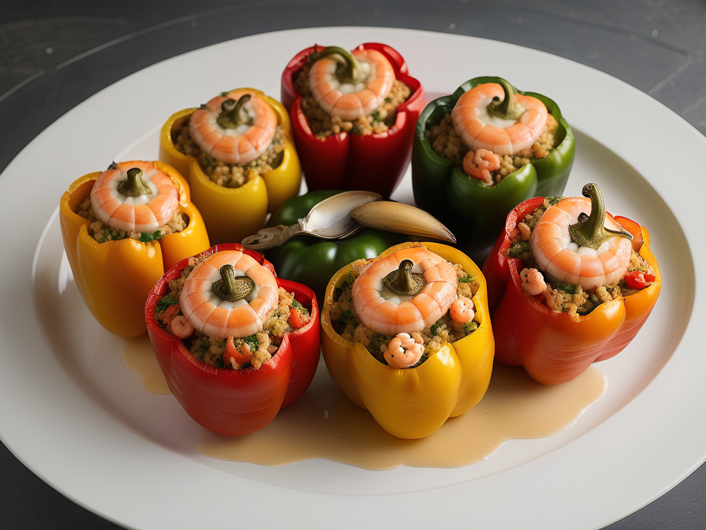 stuffed bell peppers with seafood