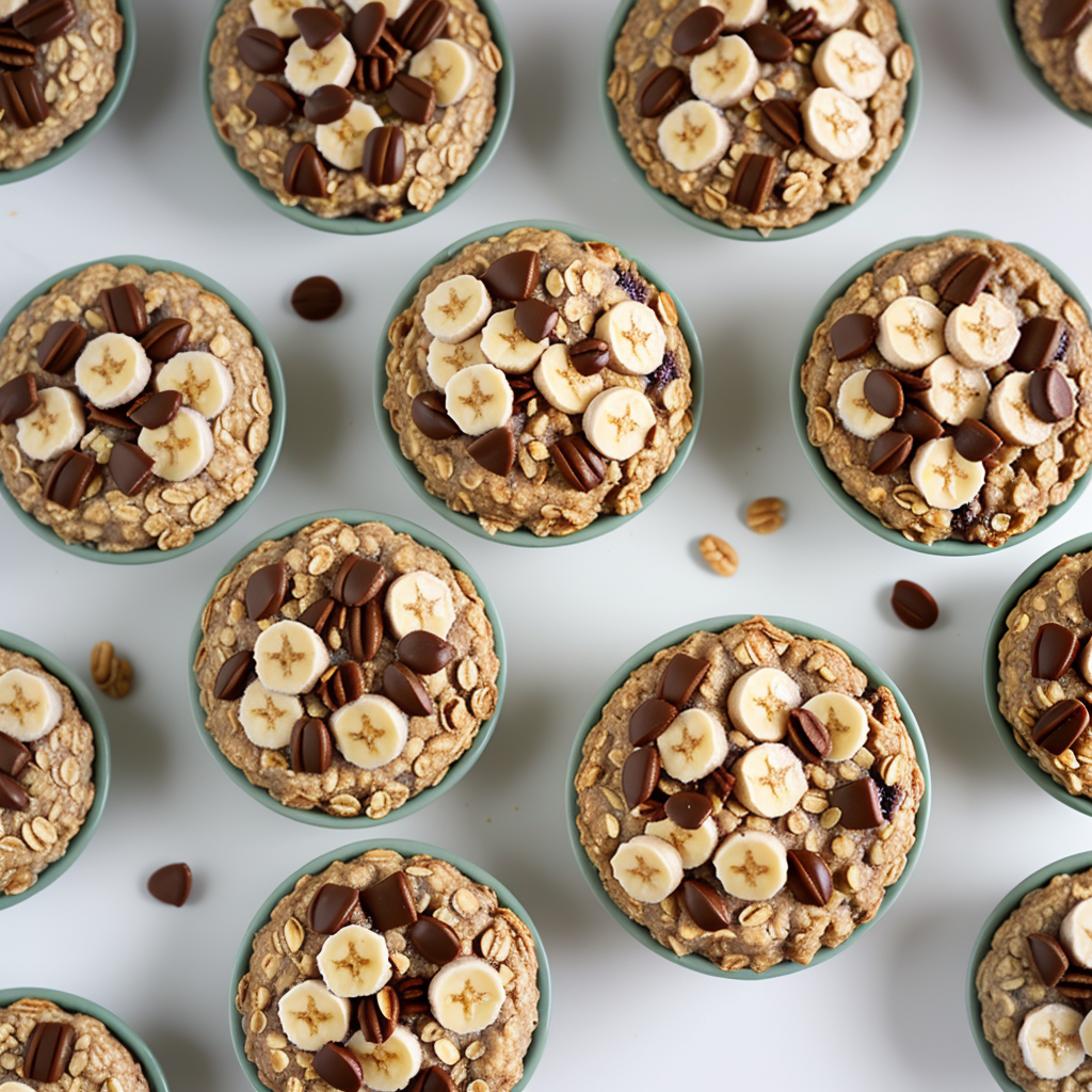 peanut butter banana baked oatmeal cups