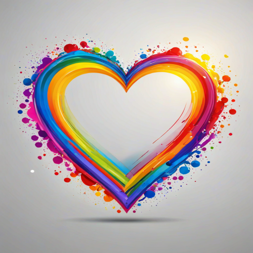 rainbow heart png