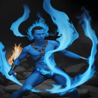 blue fire png