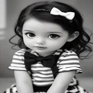 cute black and white