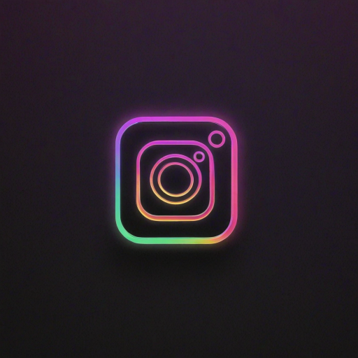 neon instagram logo
