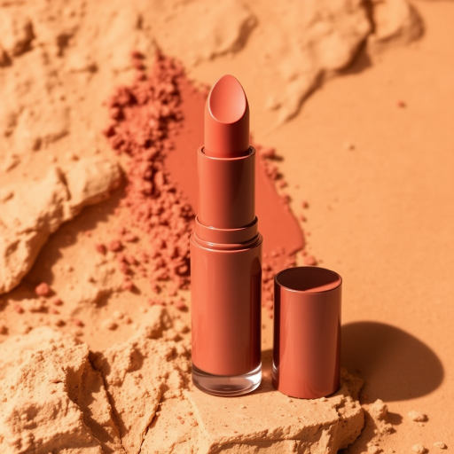 Earthy "Terra Cotta Sun" liquid-to-powder lipstick providing a soft, diffused look with a comfortable matte finish, perfect for creating effortless, lived-in makeup looks