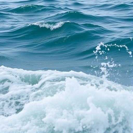 Capture a dynamic seascape featuring turbulent ocean waves, using a DSLR camera with a 50mm lens, aperture f/8, shutter speed 1/250s, ISO 200, shot from a low angle to emphasize the movement and texture of the water, ensuring vibrant colors and sharp details.