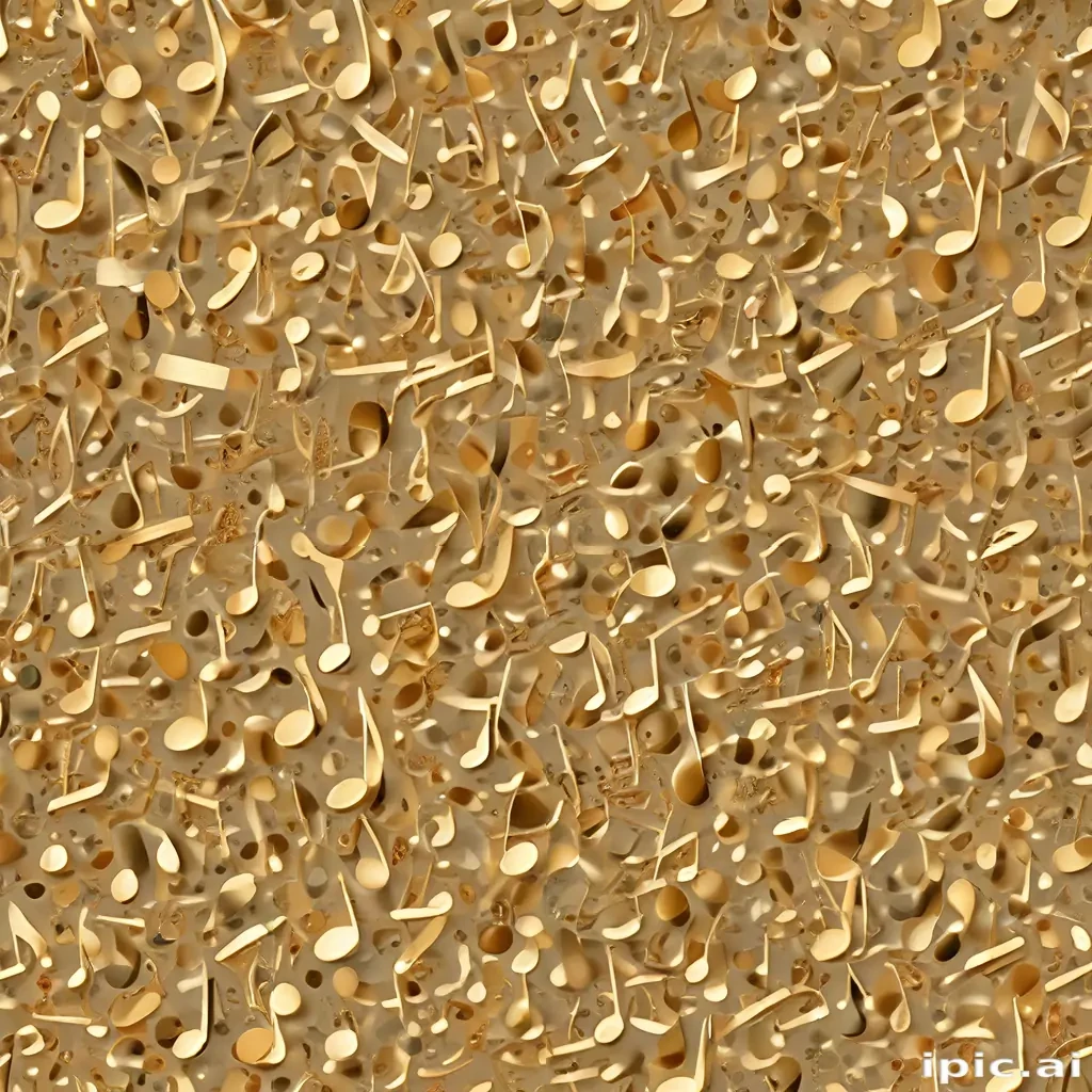 gold music notes