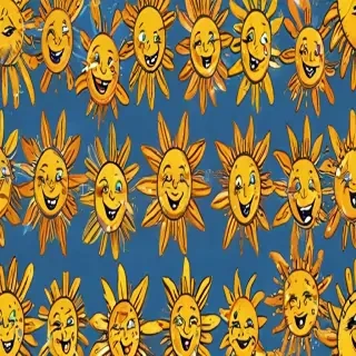 cartoon suns