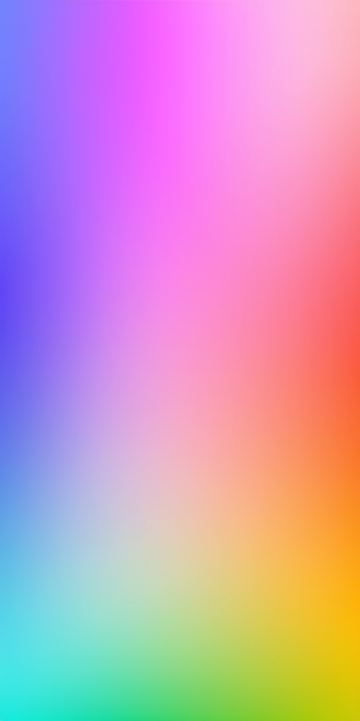 Create a vibrant gradient background transitioning smoothly from blue to purple to pink to red to yellow to green with a high-resolution clarity, using a 50mm lens, f/8 aperture, ISO 100, and a landscape orientation on a full-frame DSLR camera.