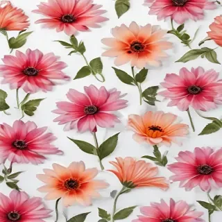 flowers with white background